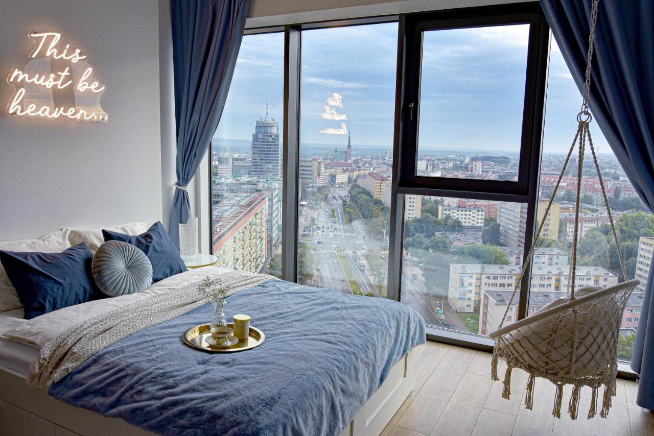 Apartament Heaven Hanza Tower 17Th Floor Stettin Exterior foto